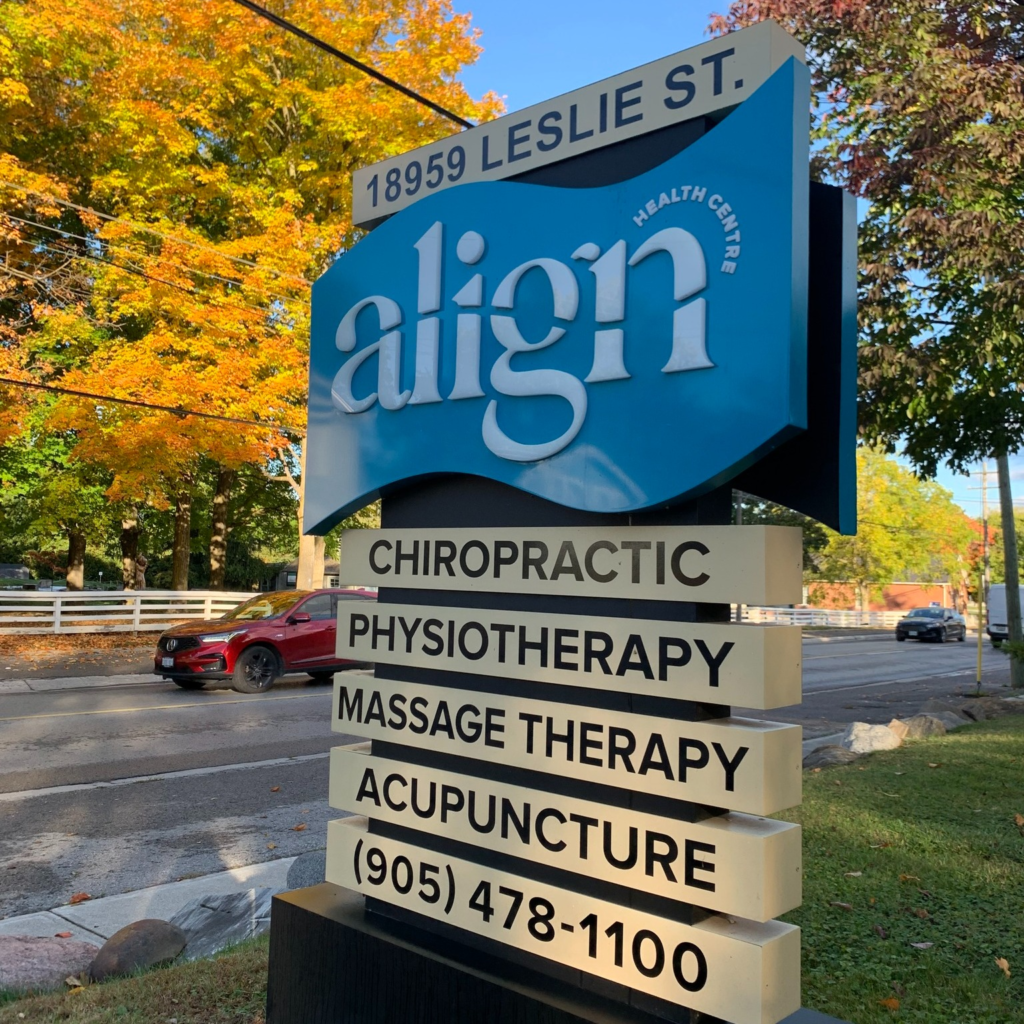 Align Health Centre chiropractic and wellness clinic office in Sharon, Ontario